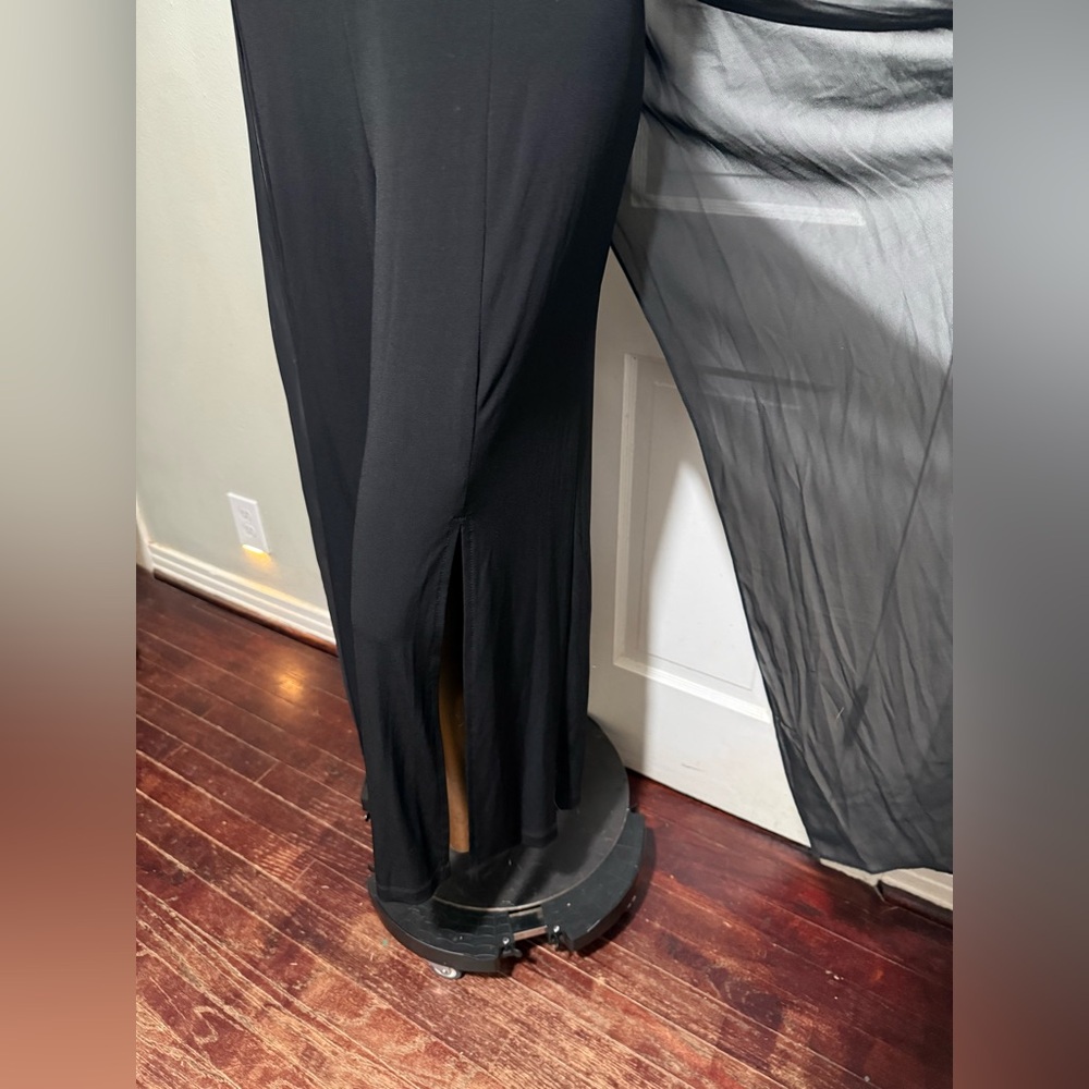London Times Formal Pants Outfit Prom Homecoming Pageant Black Sequin Size 14 - Picture 3 of 6